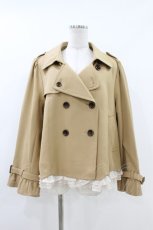 画像1: Franche Lippee / 春Aラインショートトレンチ M ベージュ H-26-07-02-1058-LO-JA-NS-ZH (1)