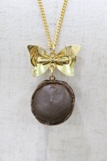 画像1: Q-pot. / Creamy Chocolate Macaronネックレス  ブラウン H-26-07-02-007-QP-AC-AK-ZH (1)