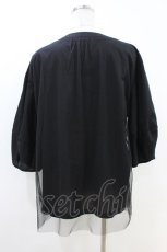 画像2: monomania / チュールパフトップス  ブラック H-26-07-02-059-PU-TO-KB-ZH (2)