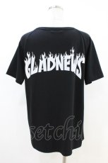 画像2: GLAD NEWS / バックプリントTシャツ  黒 H-26-07-02-060-GL-TO-KB-ZH (2)