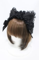 画像1: HANGRY&ANGRY / BIG CAT EARS HEAD DRESS  黒 H-26-07-02-002-HN-AC-AK-ZH (1)