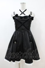 画像1: AVENCHUMU / Back ruffle ribbon harness one piece FREE 黒 H-26-07-02-017-LO-OP-AK-ZH (1)