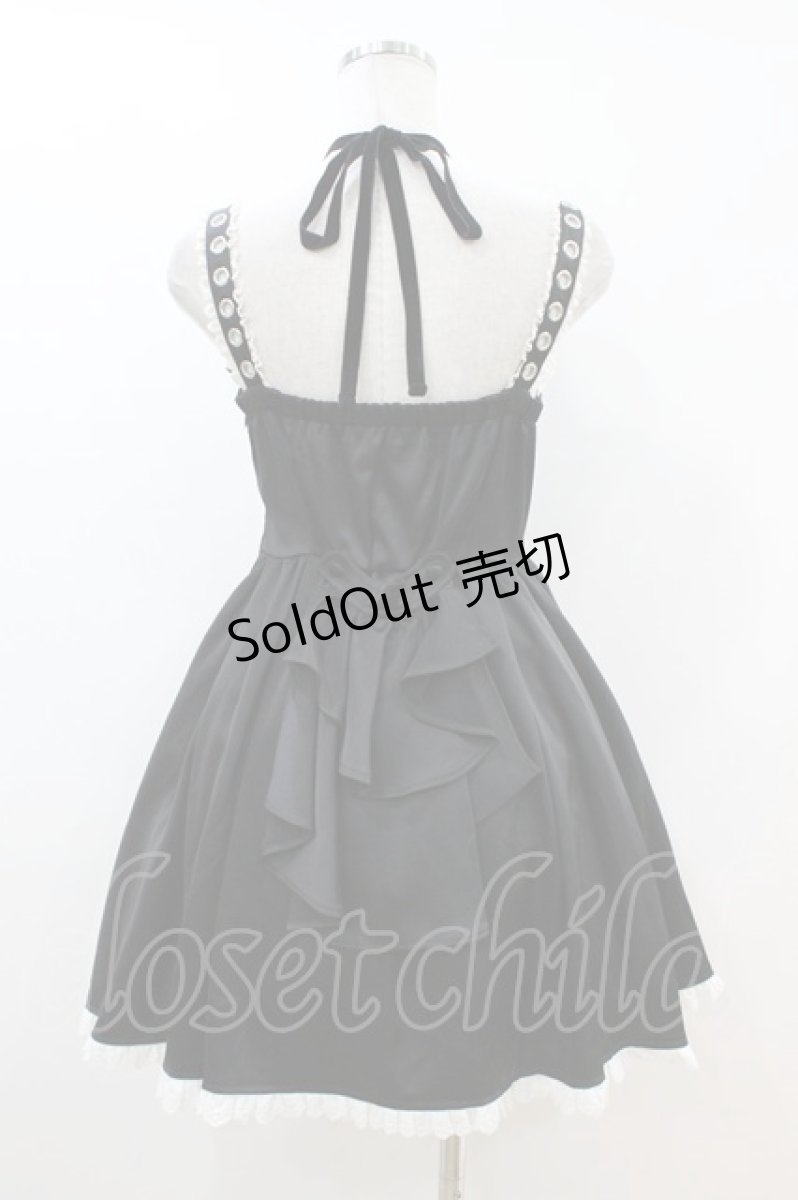 画像2: AVENCHUMU / Back ruffle ribbon harness one piece FREE 黒 H-26-07-02-017-LO-OP-AK-ZH (2)