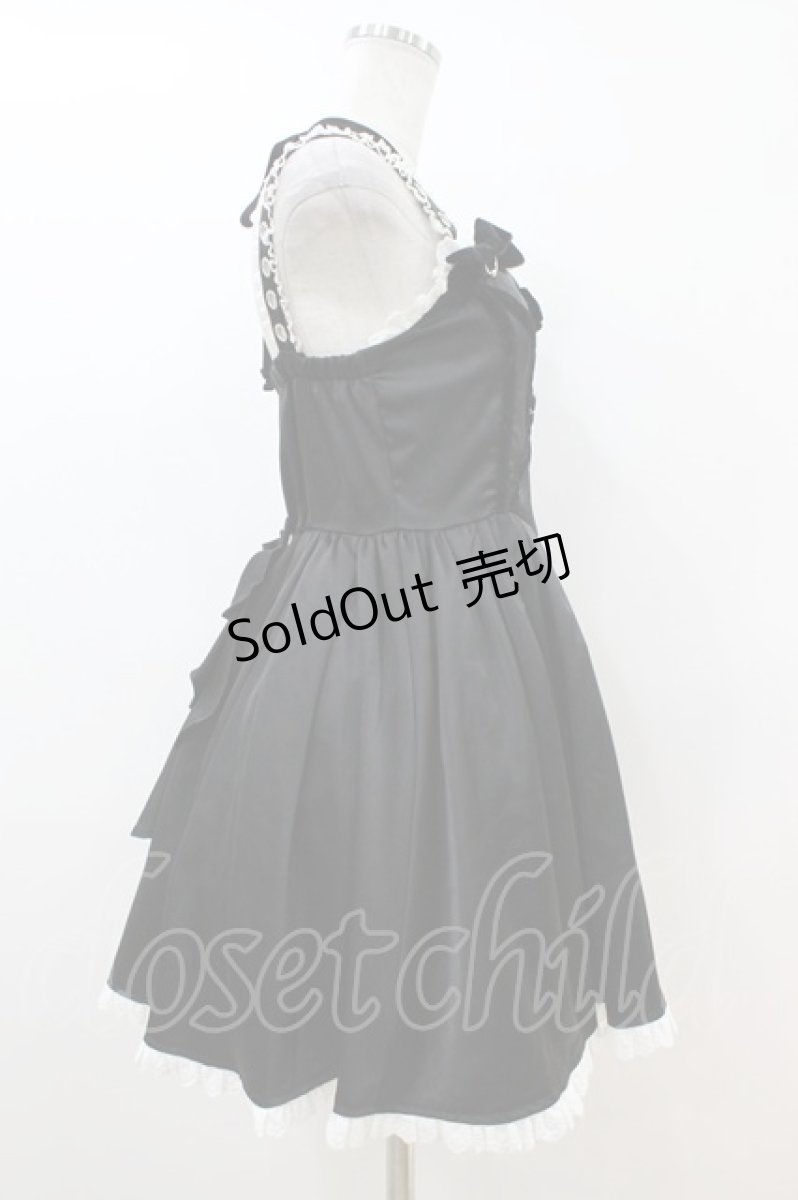 画像3: AVENCHUMU / Back ruffle ribbon harness one piece FREE 黒 H-26-07-02-017-LO-OP-AK-ZH (3)
