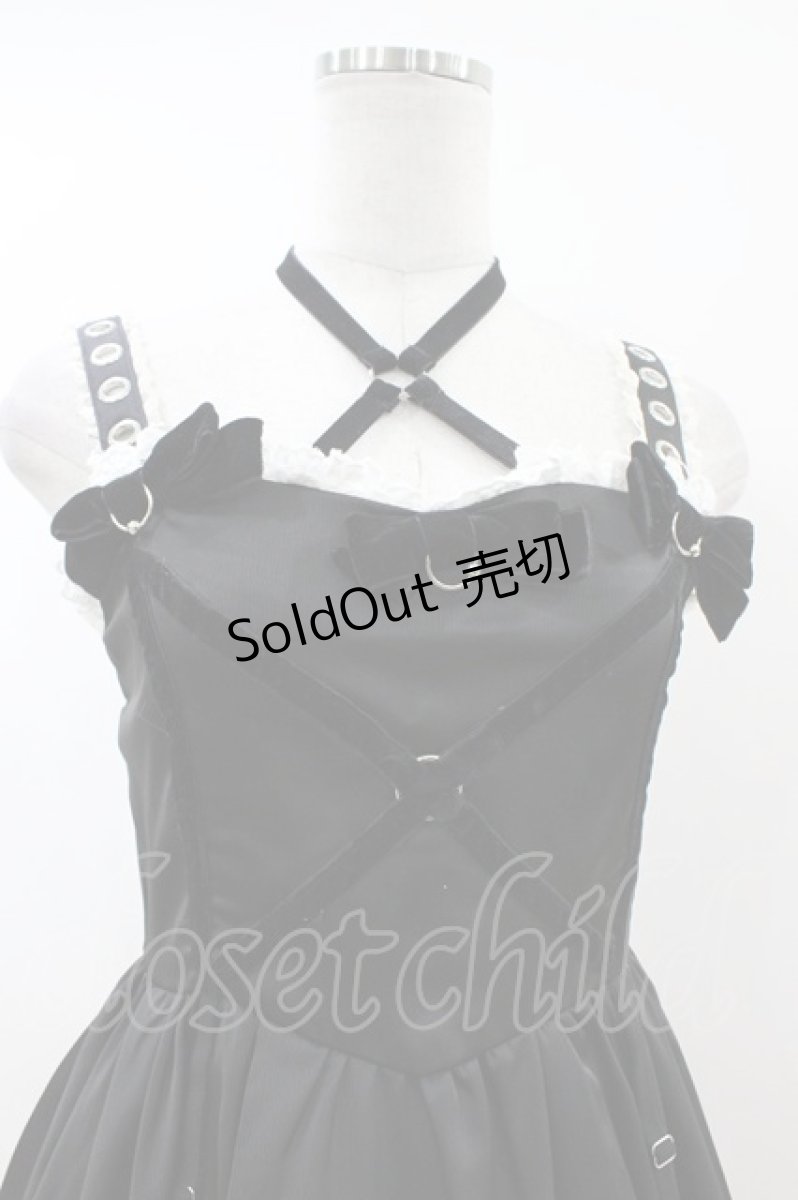 画像4: AVENCHUMU / Back ruffle ribbon harness one piece FREE 黒 H-26-07-02-017-LO-OP-AK-ZH (4)