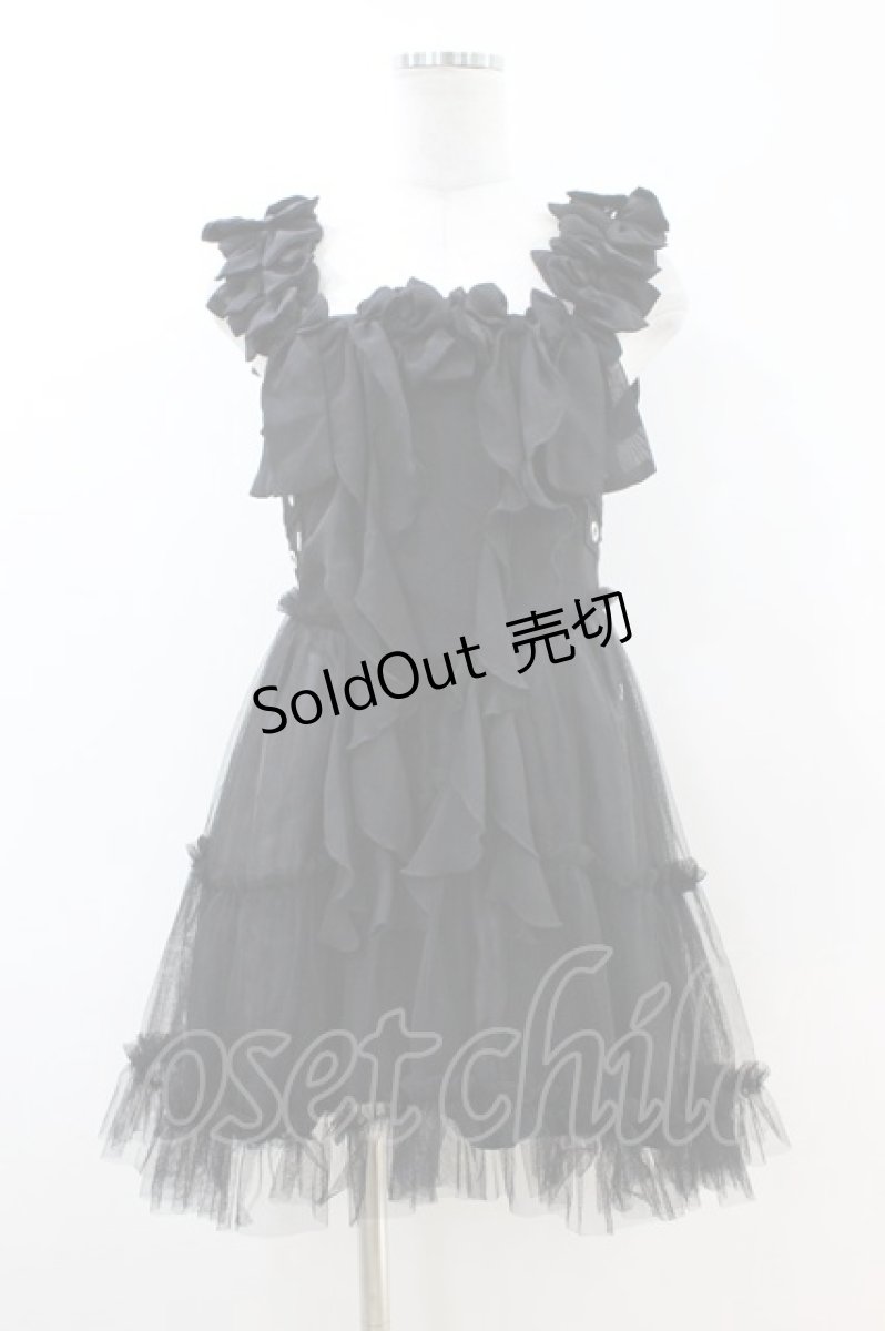 画像1: AVENCHUMU / Lethal ribbon sleeveless one piece FREE 黒 H-26-07-02-018-LO-OP-AK-ZH (1)