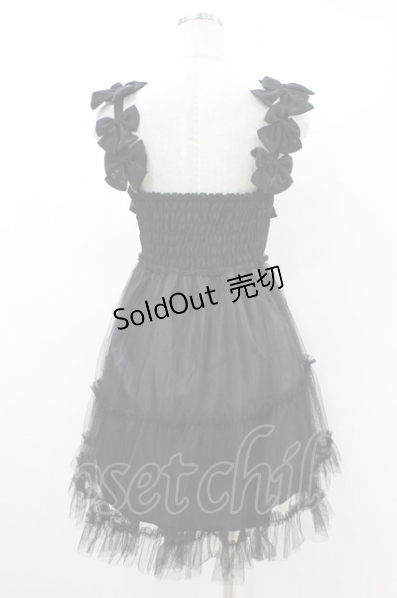 画像2: AVENCHUMU / Lethal ribbon sleeveless one piece FREE 黒 H-26-07-02-018-LO-OP-AK-ZH (2)