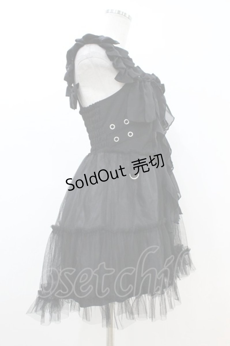画像3: AVENCHUMU / Lethal ribbon sleeveless one piece FREE 黒 H-26-07-02-018-LO-OP-AK-ZH (3)