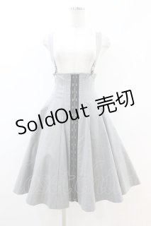 EXCENTRIQUE / ストライプサスペンダーコルセットスカート S/M グレー