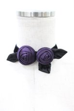 画像1: Medenius / Rose Choker  黒 H-26-07-02-003-0-AC-AK-ZH (1)