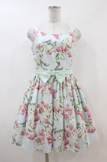 画像1: MILK / CHERRY gardenドレス  サックスベース H-26-07-02-028-ML-OP-AK-ZH (1)