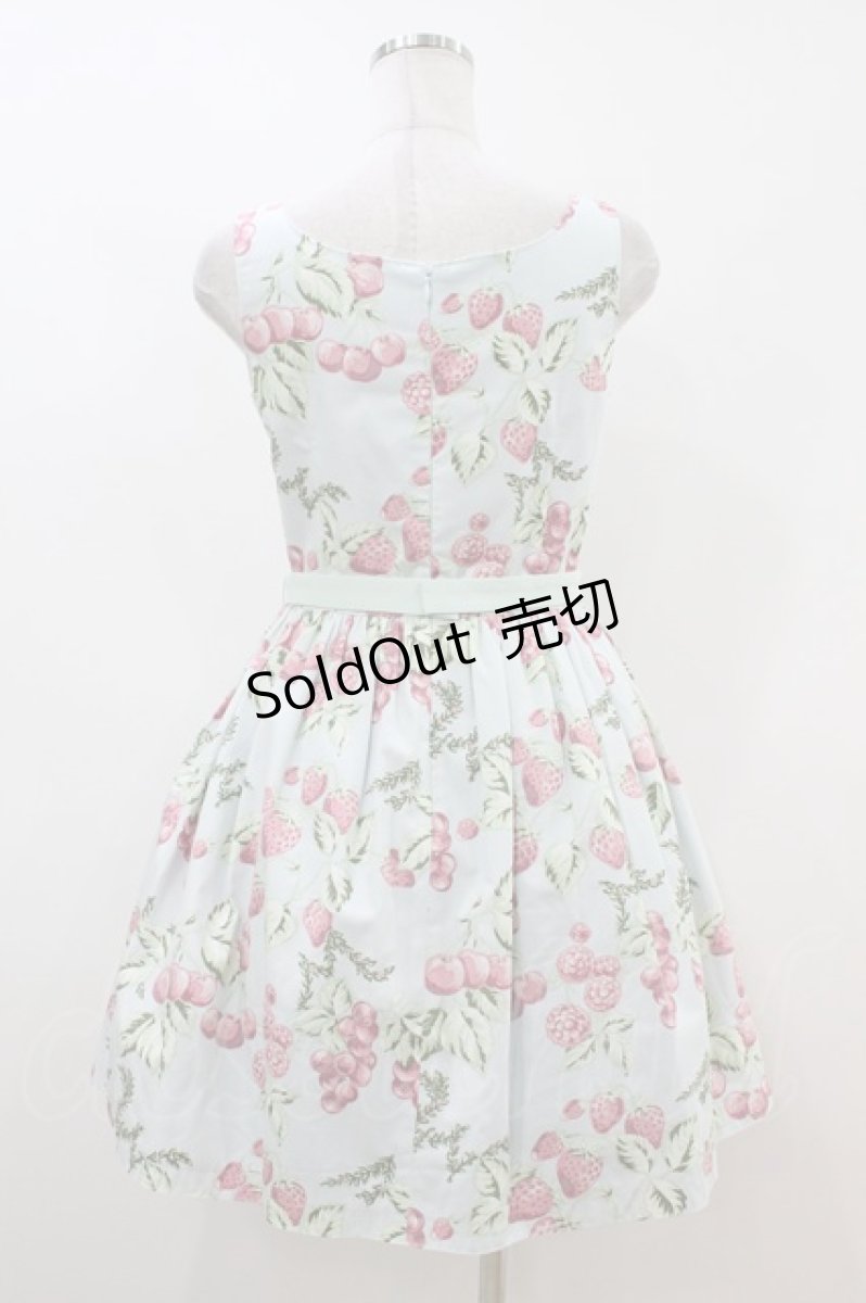 画像2: MILK / CHERRY gardenドレス  サックスベース H-26-07-02-028-ML-OP-AK-ZH (2)