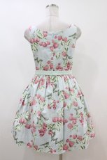 画像2: MILK / CHERRY gardenドレス  サックスベース H-26-07-02-028-ML-OP-AK-ZH (2)