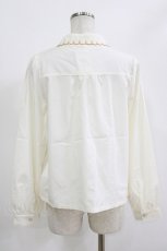 画像2: axes femme POETIQUE / プレッツェル刺繍ブラウス M 生成り H-26-07-03-043-AX-BL-NS-ZH (2)