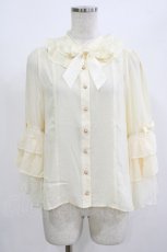画像1: axes femme kawaii / 3段フリル姫袖ブラウス M 生成り H-26-07-03-049-AX-BL-NS-ZH (1)