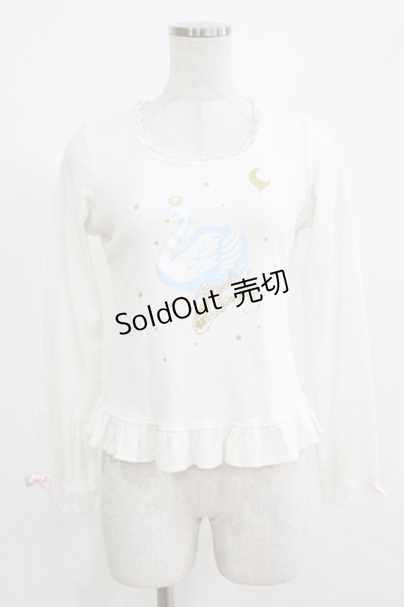 画像1: Angelic Pretty / エトワールスワンプリントカットソー Free 白 H-26-07-03-055-AP-TO-NS-ZH (1)