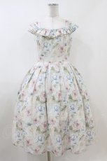 画像1: Forest Wardrobe（海外ロリータブランド） / Forest Basket3.0 ジャンパースカートセット M オイルローズ H-26-07-03-1045-LO-OP-NS-ZH (1)