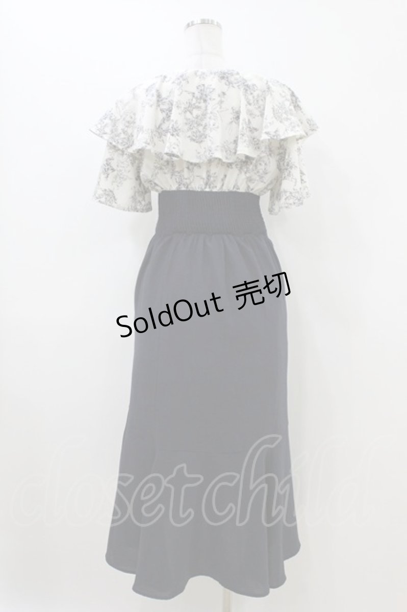 画像2: axes femme / 切替ワンピース F アイボリー/ネイビー H-26-07-03-1048-AX-OP-YZ-ZH (2)