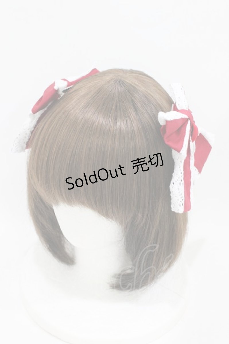 画像1: Eri Aino's collaboration / AE*2Pリボンクリップ  レッド H-26-07-03-1008-PU-AC-NS-ZH (1)