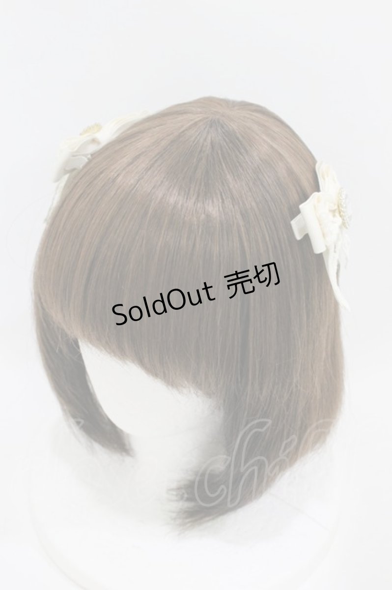 画像1: m petit by misako / AM2Pビジュークリップ  アイボリー H-26-07-03-1016-LO-ZA-NS-ZH (1)