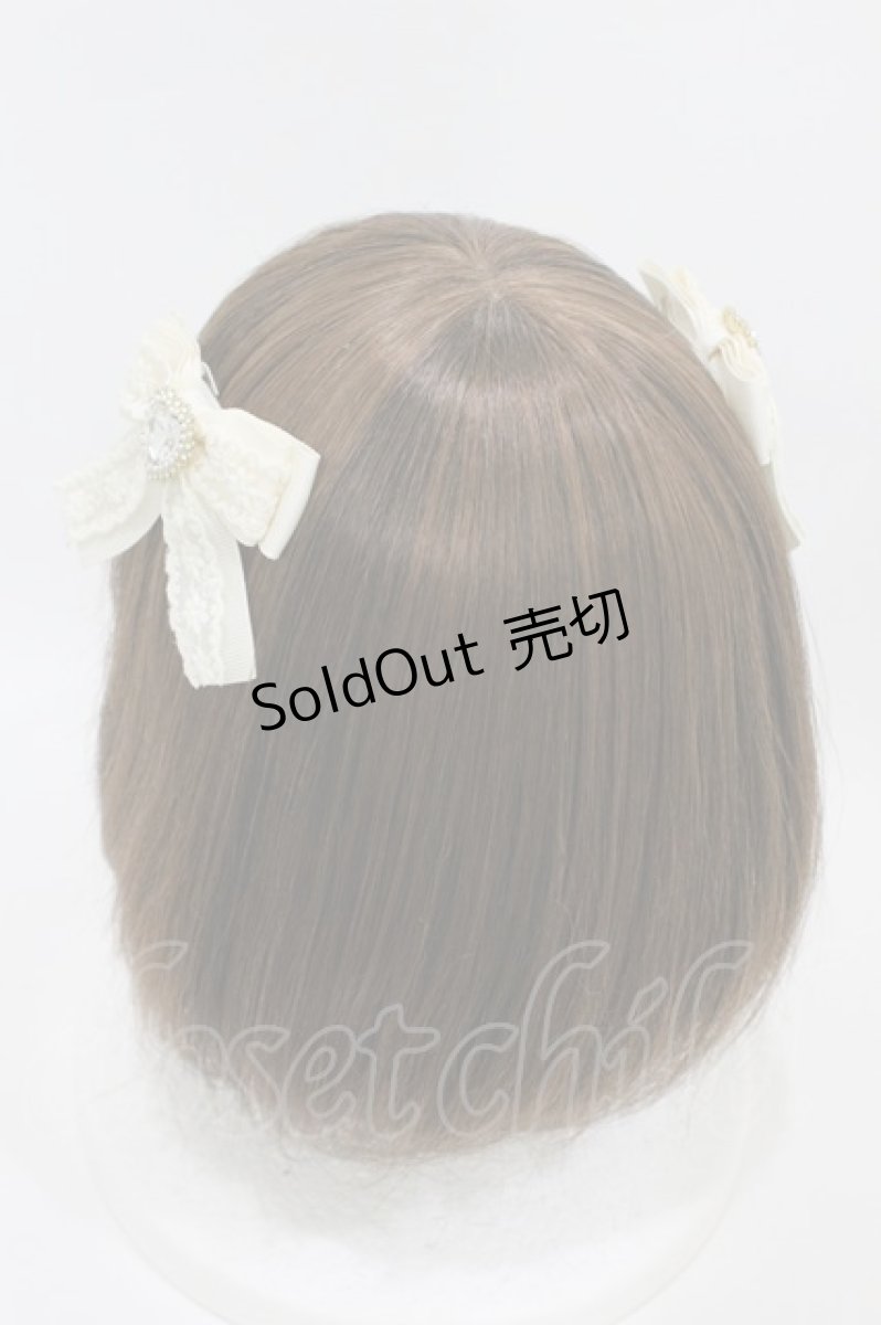 画像2: m petit by misako / AM2Pビジュークリップ  アイボリー H-26-07-03-1016-LO-ZA-NS-ZH (2)