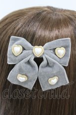 画像3: Rojita / パールハートベロアリボンヘアクリップSET  グレー H-26-07-03-1017-LO-AC-NS-ZH (3)