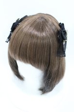 画像1: Rojita / レースレイヤードパールチェーンヘアクリップSET  ブラック H-26-07-03-1018-LO-AC-NS-ZH (1)