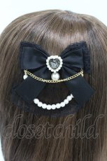 画像3: Rojita / レースレイヤードパールチェーンヘアクリップSET  ブラック H-26-07-03-1018-LO-AC-NS-ZH (3)