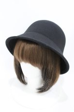 画像1: m petit by misako / AM*NIリボンメトロハット  ブラック H-26-07-03-1027-LO-AC-NS-ZH (1)