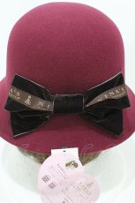 画像3: m petit by misako / AM*NIリボンメトロハット  ワイン H-26-07-03-1028-LO-AC-NS-ZH (3)