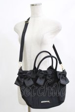 画像1: Maison de FLEUR / ボリュームリボン2Wayトートバッグ  ブラック H-26-07-03-066-LO-BG-NS-ZH (1)