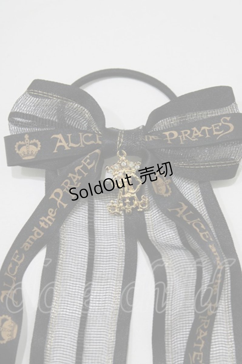 画像2: ALICE and the PIRATES / ロゴルーシッドリボンゴム  ブラック H-26-07-03-073-PA-AC-NS-ZH (2)