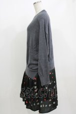 画像2: Jane Marple Dans Le Salon / Knit&Playing cards collaborationドレス M ミックスグレー×ブラック H-26-07-03-2027-JM-OP-KB-ZH (2)