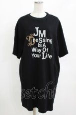 画像1: Jane Marple Dans Le Salon / Message logo jersey dress  ブラック H-26-07-03-2039-JM-OP-KB-ZH (1)
