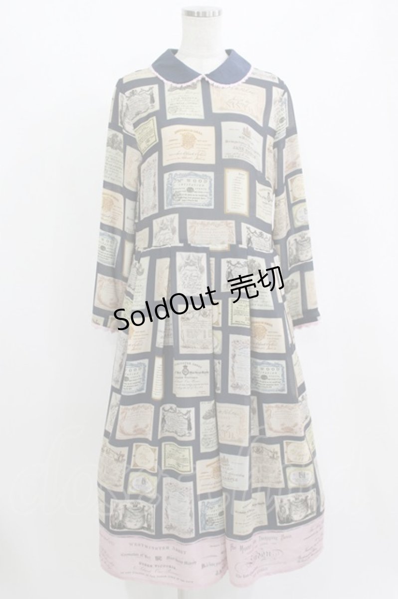 画像1: Jane Marple / Precious invitationsコレットドレス M ネイビー H-26-07-03-2008-JM-OP-AK-ZH (1)