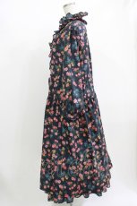 画像2: Jane Marple Dans Le Salon / Flowers of Jouy layered dress  ネイビー H-26-07-03-2009-JM-OP-KB-ZH (2)