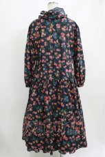画像3: Jane Marple Dans Le Salon / Flowers of Jouy layered dress  ネイビー H-26-07-03-2009-JM-OP-KB-ZH (3)