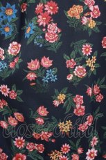画像4: Jane Marple Dans Le Salon / Flowers of Jouy layered dress  ネイビー H-26-07-03-2009-JM-OP-KB-ZH (4)