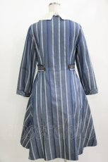画像3: Jane Marple / Ribbon stripe jacquardのパブリックドレス M ブルーグレー H-26-07-03-2023-JM-OP-KB-ZH (3)