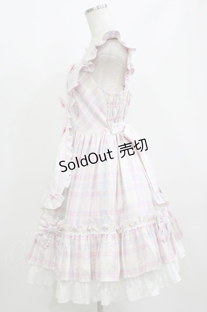 画像2: Angelic Pretty / Sugaryタータンチェックジャンパースカート Free アイボリー H-26-07-03-010-AP-OP-NS-ZH (2)
