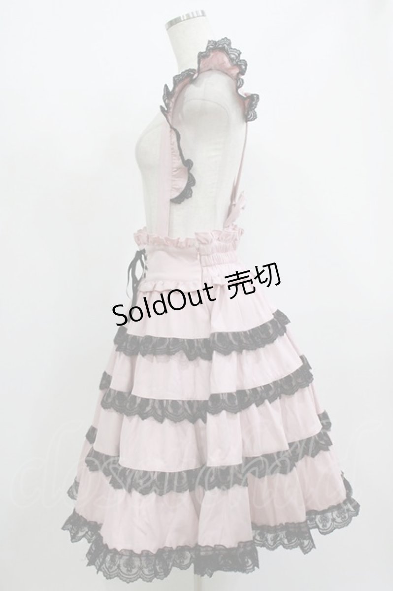 画像2: DearMyLove / ミルフィーユフリルスカート middle L ピンク/ブラック H-26-07-03-014-LO-SK-NS-ZH (2)