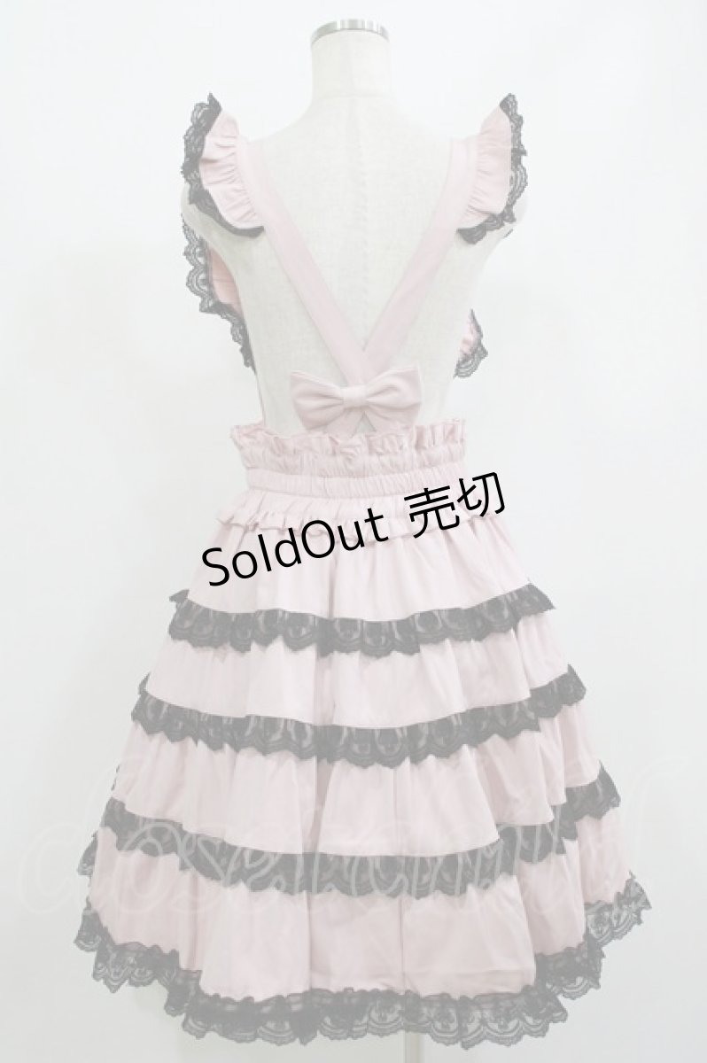 画像3: DearMyLove / ミルフィーユフリルスカート middle L ピンク/ブラック H-26-07-03-014-LO-SK-NS-ZH (3)