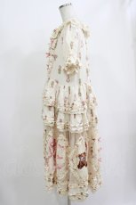 画像2: MONOGIRL（海外ロリータブランド） / テディベア刺繍ワンピース Free アイボリー H-26-07-03-017-PU-OP-NS-ZH (2)