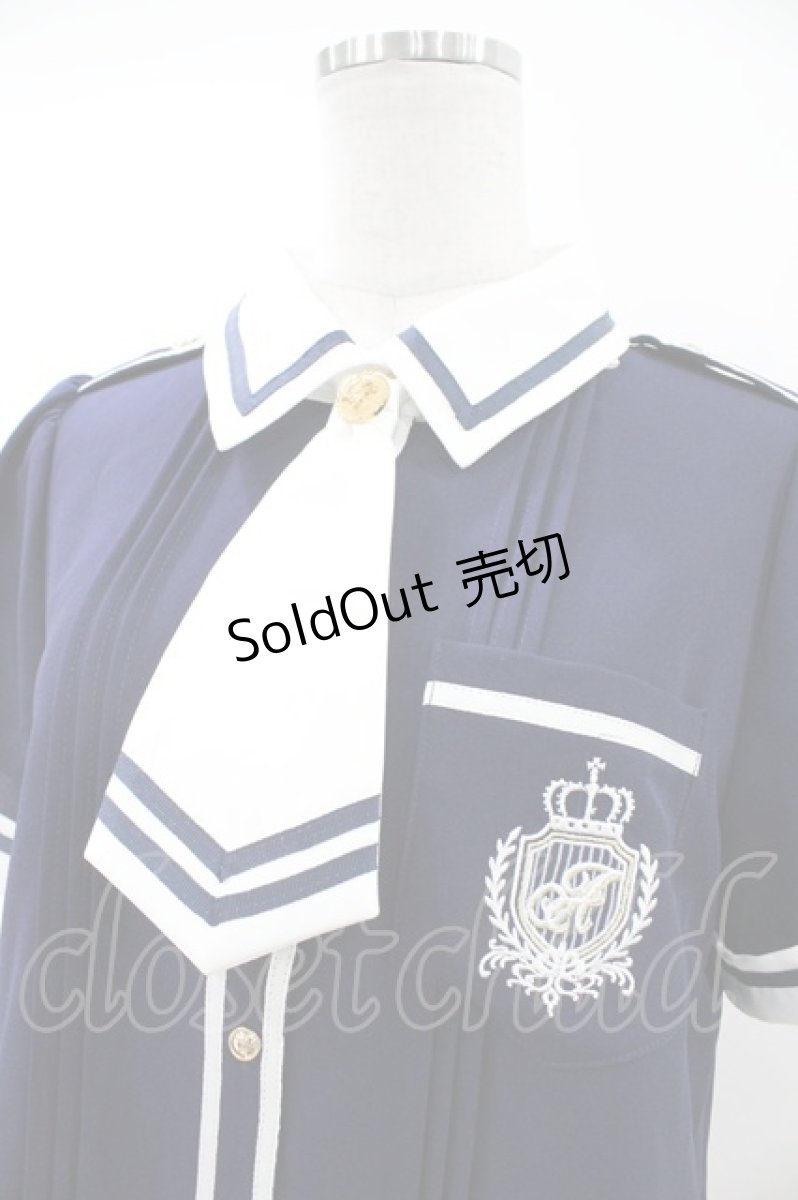 画像3: Amavel / Crown Marinのポケット付きブラウス Free ネイビー H-26-07-04-054-CA-BL-NS-ZH (3)
