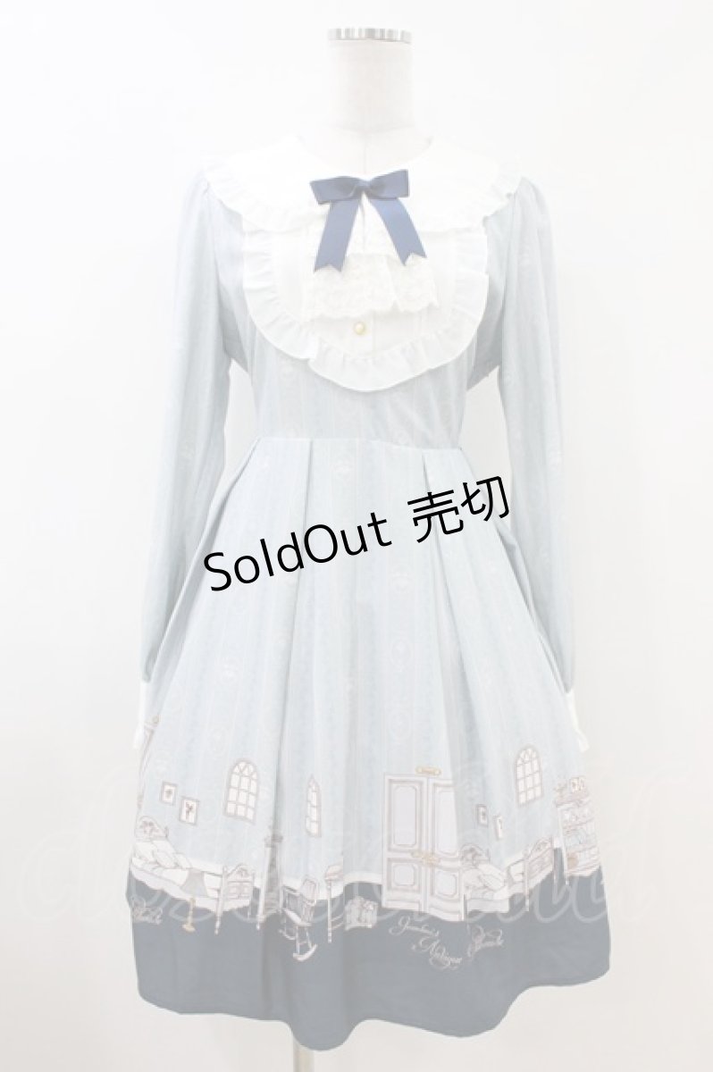 画像1: Amavel / Antique Doll houseワンピース Free ブルー H-26-07-04-019-CA-OP-NS-ZH (1)