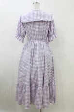 画像2: m petit by misako / AOKデシンギンガムOP M ラベンダー H-26-07-04-023-LO-OP-NS-ZH (2)