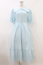 画像1: m petit by misako / AOKデシンギンガムOP M サックス H-26-07-04-024-LO-OP-NS-ZH (1)