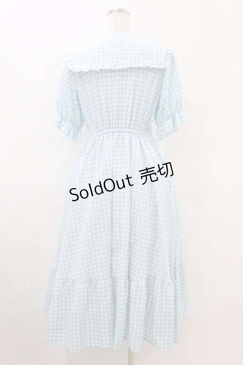 画像2: m petit by misako / AOKデシンギンガムOP M サックス H-26-07-04-024-LO-OP-NS-ZH (2)