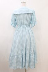 画像2: m petit by misako / AOKデシンギンガムOP M サックス H-26-07-04-024-LO-OP-NS-ZH (2)