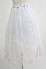 画像2: LIZ LISA / お花刺繍チュールスカート 0 サックス H-26-07-05-004-LO-SK-NS-ZH (2)
